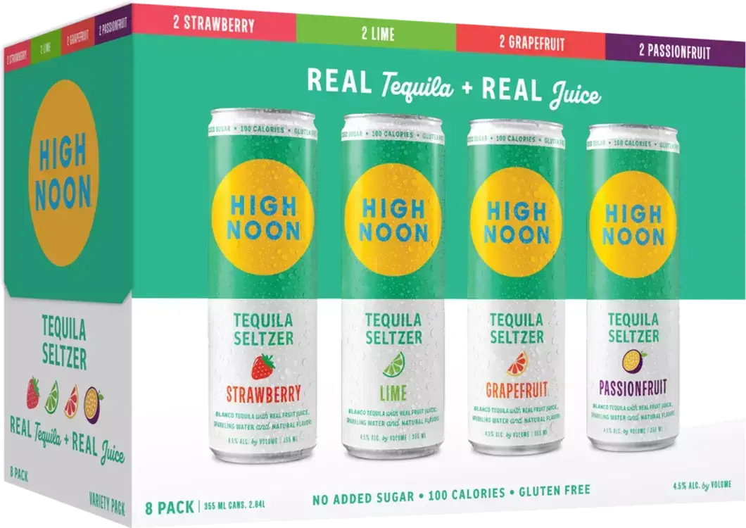 High Noon - "Variety Pack" Tequila Seltzer 8-PACK (8x355ml)